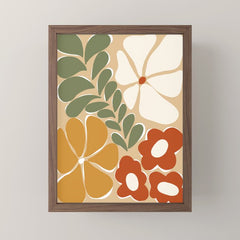 70s boho botanical flowers Mini Art Print