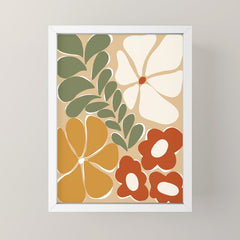 70s boho botanical flowers Mini Art Print