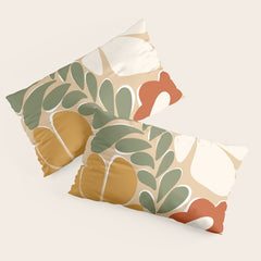 70s boho botanical flowers Pillow Sham
