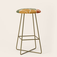 70s boho botanical flowers Stool