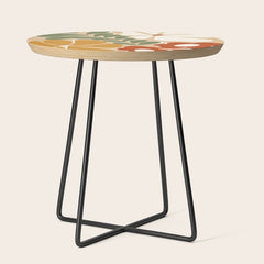 70s boho botanical flowers Side Table