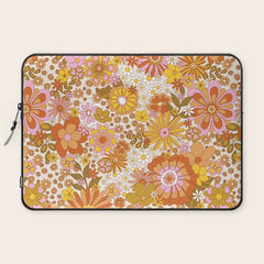 70s Floral Pattern Laptop Sleeve