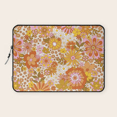 70s Floral Pattern Laptop Sleeve