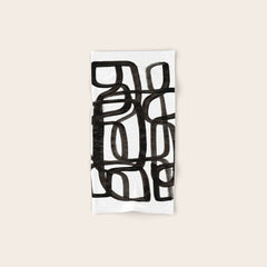 Writing On The Wall' Mid Century Modern Fun Abstract Shapes Bath Towel