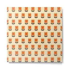 70s Flower Pattern #2 Metal Print
