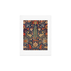 17th Century Persian Rug Print with Animals Art Print