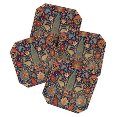 17th Century Persian Rug Print with Animals Coaster