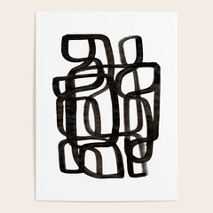 Writing On The Wall' Mid Century Modern Fun Abstract Shapes Poster