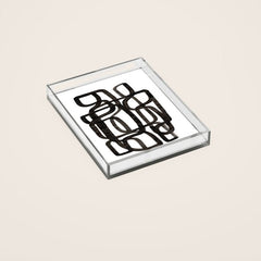 Writing On The Wall' Mid Century Modern Fun Abstract Shapes Acrylic Tray