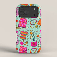 90's Things Print iPhone Case