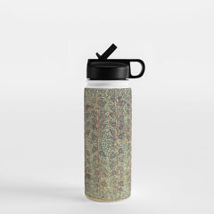 18th Century Indian Tree Textile Digital Art Painting Water Bottle