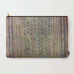 18th Century Indian Tree Textile Digital Art Painting Carry All Pouch