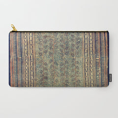 18th Century Indian Tree Textile Digital Art Painting Carry All Pouch