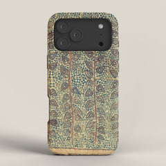 18th Century Indian Tree Textile Digital Art Painting iPhone Case