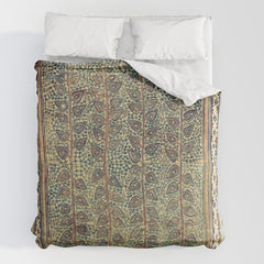 18th Century Indian Tree Textile Digital Art Painting Duvet Cover