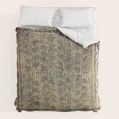 18th Century Indian Tree Textile Digital Art Painting Comforter