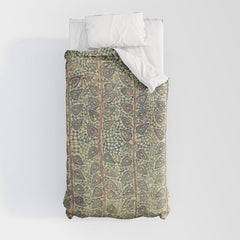 18th Century Indian Tree Textile Digital Art Painting Duvet Cover