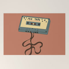 80s Vintage Cassette Mixed Tape Welcome Mat