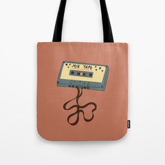 80s Vintage Cassette Mixed Tape Tote Bag