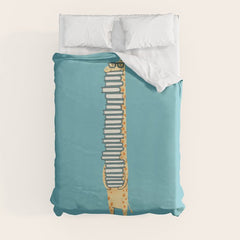 A Book Lover (blue) Duvet Cover