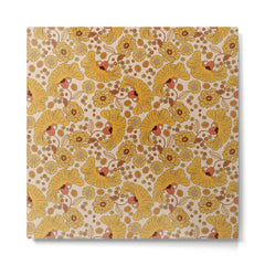 70s Floral Pattern Metal Print