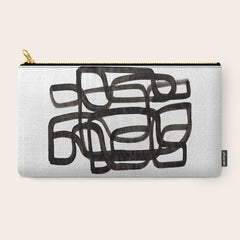 Writing On The Wall' Mid Century Modern Fun Abstract Shapes Carry All Pouch