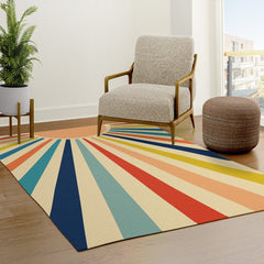 60s retro sun Rug