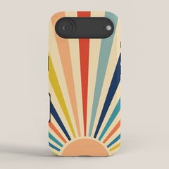60s retro sun iPhone Case