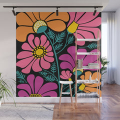 70s Disco Garden Wall Mural
