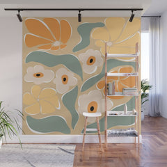 70s california flower market Wall Mural