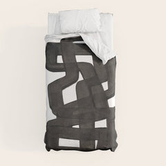 Boulder' Mid Century Modern Fun Abstract Shapes Duvet Cover