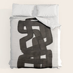 Boulder' Mid Century Modern Fun Abstract Shapes Duvet Cover