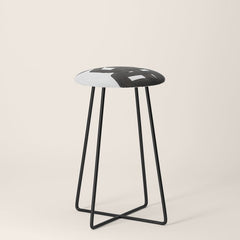 Boulder' Mid Century Modern Fun Abstract Shapes Stool