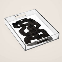 Boulder' Mid Century Modern Fun Abstract Shapes Acrylic Tray