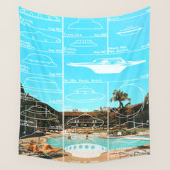 60s UFO sightings Wall Tapestry
