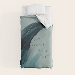 "One Wave At A Time" Duvet Cover