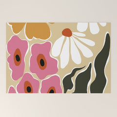 70's Retro garden Welcome Mat