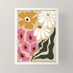 70's Retro garden Mini Art Print