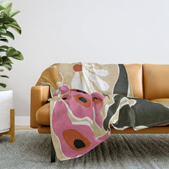 70's Retro garden Throw Blanket