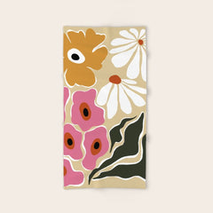 70's Retro garden Bath Towel