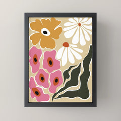 70's Retro garden Mini Art Print