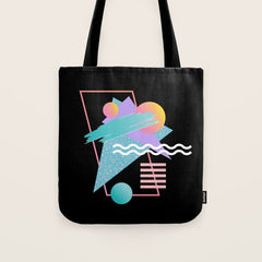 80s Retrowave Design - Memphis Pattern 135 Tote Bag