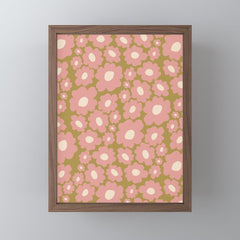 70������������������s Retro Floral Mini Art Print