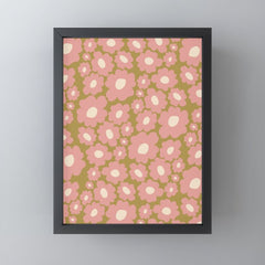 70������������������s Retro Floral Mini Art Print