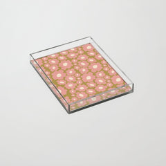 70������������������s Retro Floral Acrylic Tray