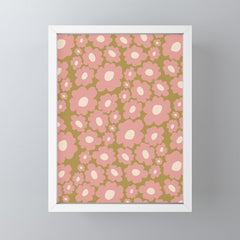 70������������������s Retro Floral Mini Art Print