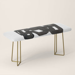 Boulder' Mid Century Modern Fun Abstract Shapes Bench