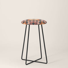 70s color squares pattern Stool