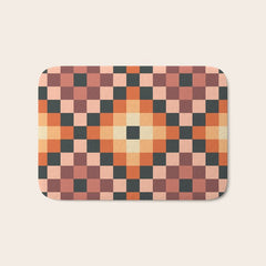 70s color squares pattern Bath Mat