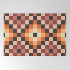 70s color squares pattern Welcome Mat
